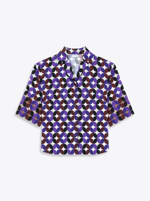 Printed silk shirt