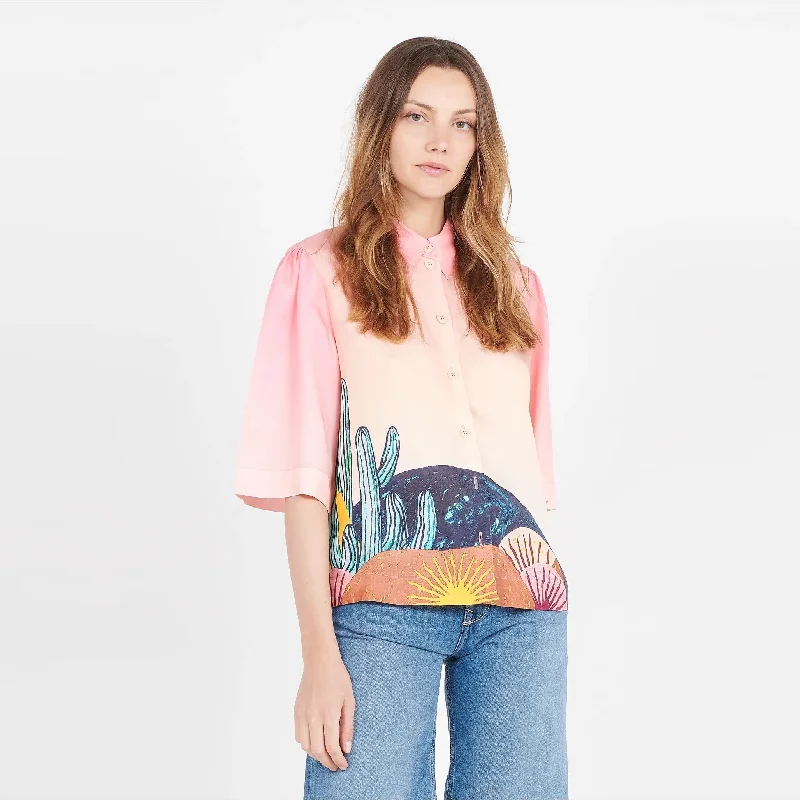 Abel Macias Printed Short Sleeve Shirt Relaxed Cotton Short Shirt