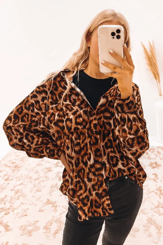 Alex Shirt Leopard Classic Short Sleeve Tunic