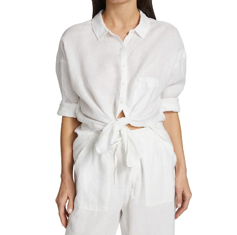 Becka Shirt (White) Comfortable Short Sleeve Tunic