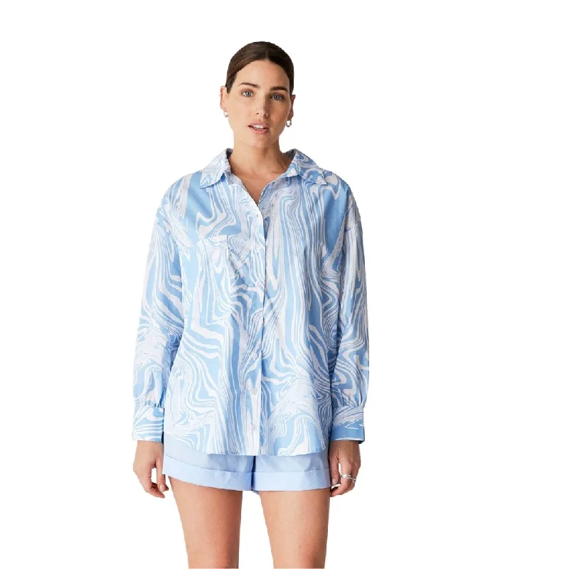 Bree Shirt (Sky Marble) Fashionable Short Sleeve Vest