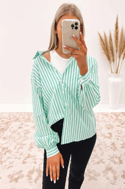 Cally Shirt Green Stripe