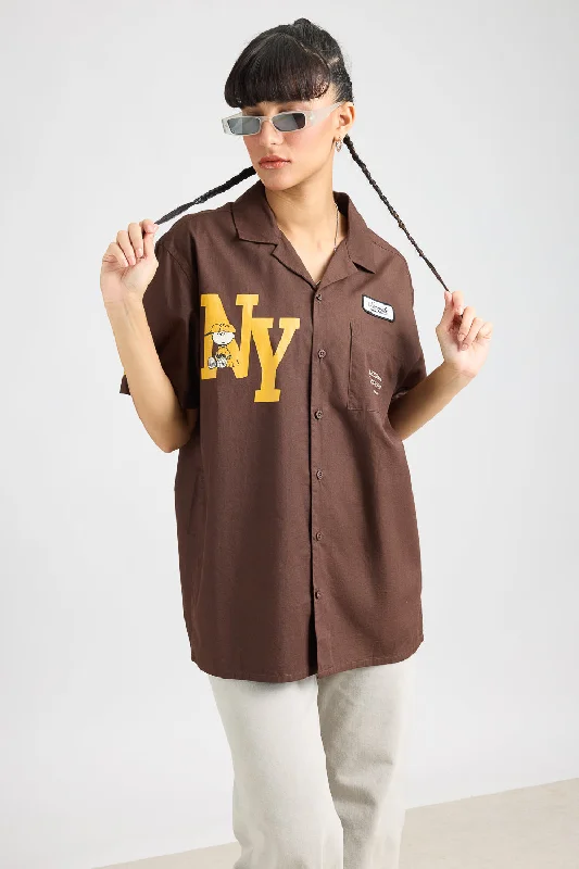 Cotton Poplin Urban Garage Women's Shirt Comfortable Fit Short Shirt