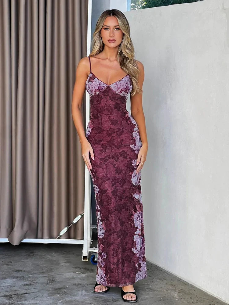 Print Long Spaghetti Strap Summer Backless Nightclub Sexy Midi Dress Trendy Off-Shoulder Ruffle Midi Dress Print Long Spaghetti Strap Summer Backless Nightclub Sexy Midi Dress Trendy Off-Shoulder Ruffle Midi Dress
