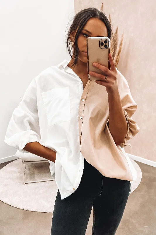 Dimity Shirt White Cozy Linen Short Shirt