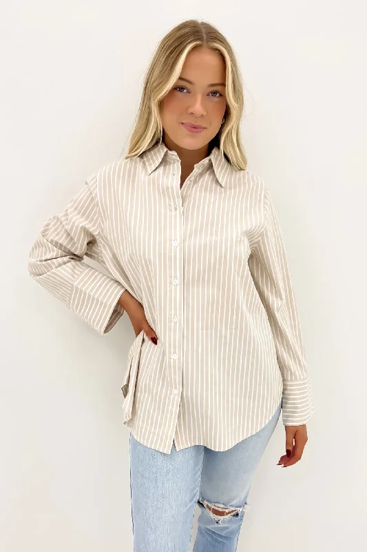 Holiday Oversized Shirt Oatmeal Casual Oversized Short Shirt