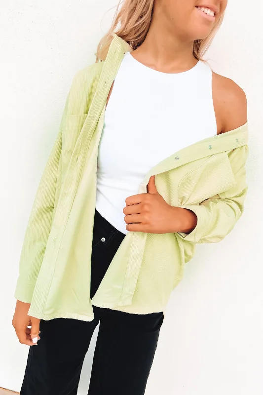 Jones Shirt Green Trendy Tie-Front Short Shirt