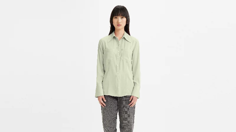 Levi's® Women's Rilynn Silky Shirt Modern Short Sleeve Top