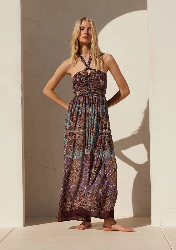 Livna Halter Maxi Dress