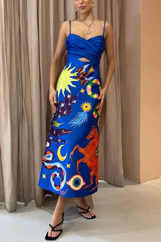 Main Stage Unique Printed Ruched Cross Over Detail Strap Midi Dress Trendy Ruffled Sleeve Midi Dress Main Stage Unique Printed Ruched Cross Over Detail Strap Midi Dress Trendy Ruffled Sleeve Midi Dress