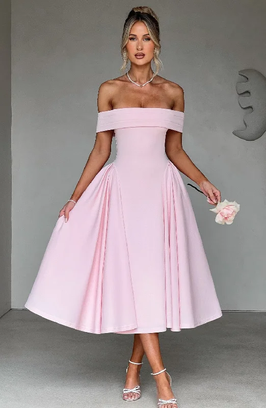 Miranda Midi Dress - Blush Cozy Knit Midi Dress