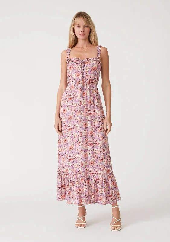 Nicolette Lace-Up Maxi Dress