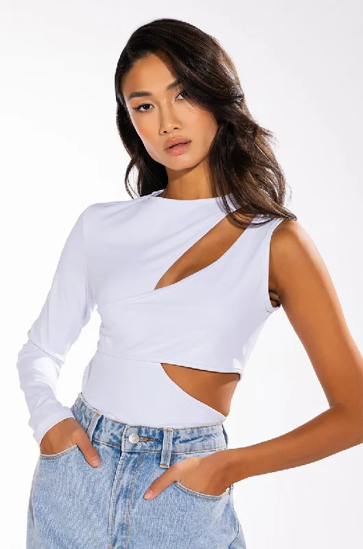 NOTHING BUT YOU CUT OUT TSHIRT Cozy Plain Short Sleeve