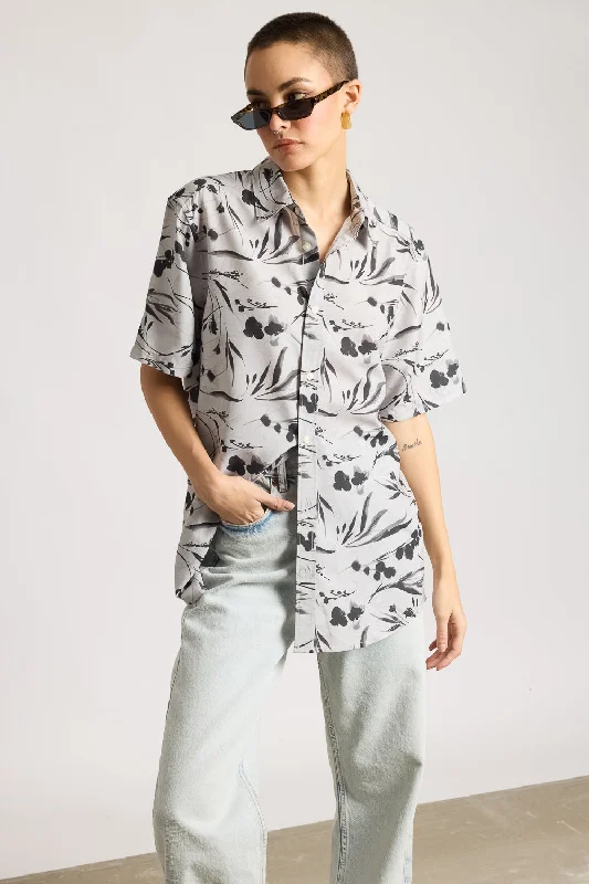Oasis Printed Women's Shirt Cozy Cotton Short Tee
