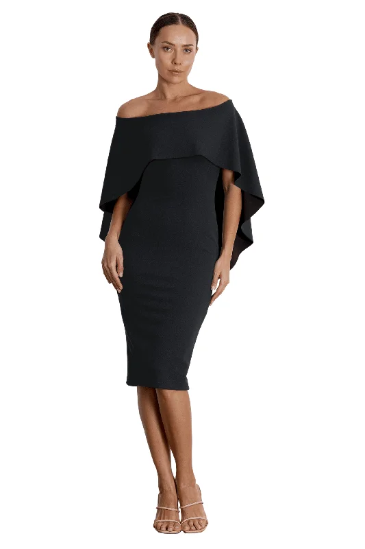 PASDUCHAS Composure Midi Dress (Charcoal)- $249 Comfortable Fit-and-Flare Midi Dress PASDUCHAS Composure Midi Dress (Charcoal)- $249 Comfortable Fit-and-Flare Midi Dress