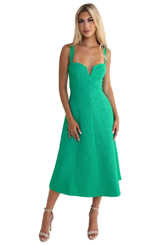 REBECCA VALLANCE Dionne Midi Dress (Golf Green) - RRP $699 Elegant Maxi-Midi Hybrid Dress REBECCA VALLANCE Dionne Midi Dress (Golf Green) - RRP $699 Elegant Maxi-Midi Hybrid Dress