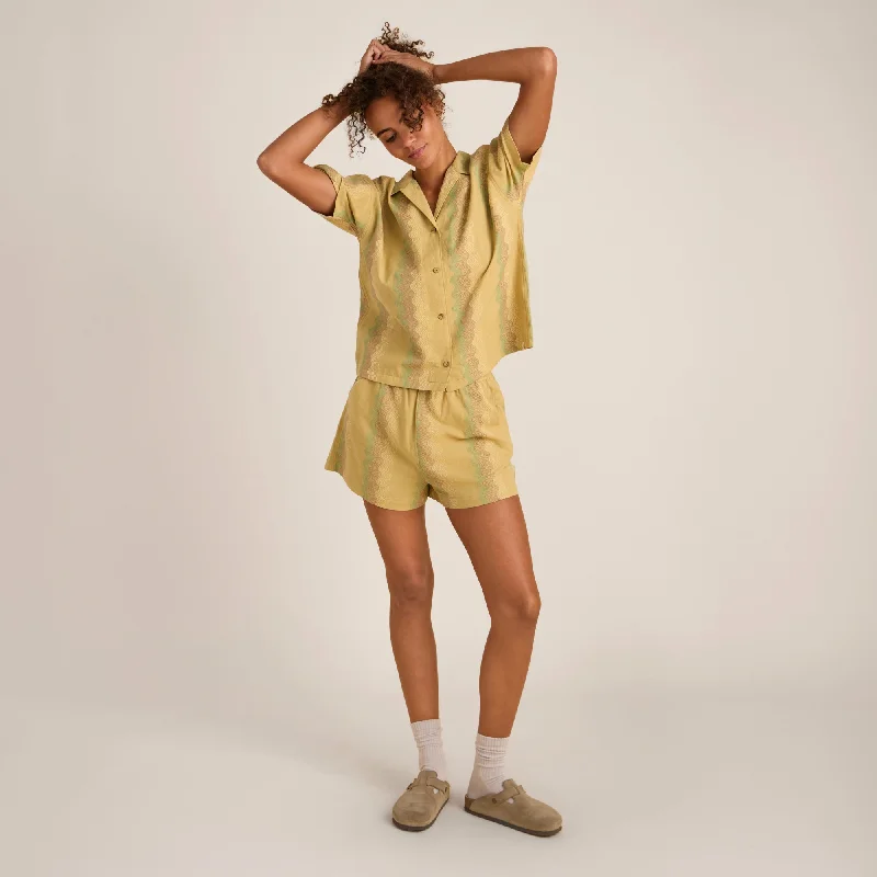 Riviera Short Sleeve Shirt - Fern Comfortable Knit Short Shirt