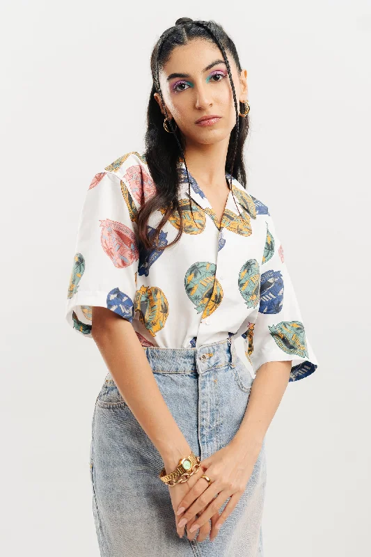 Sailor Serenity Shirt Elegant Longline Short Shirt
