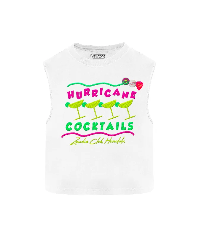 Tee shirt dyer dirty white "HURRICANE"