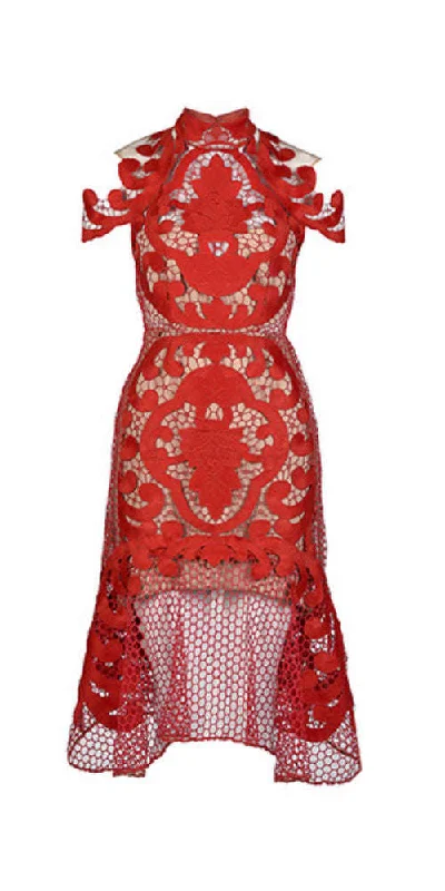 THURLEY Rose Ceremony Midi Dress - RRP $649.99 Elegant Floral Midi Dress