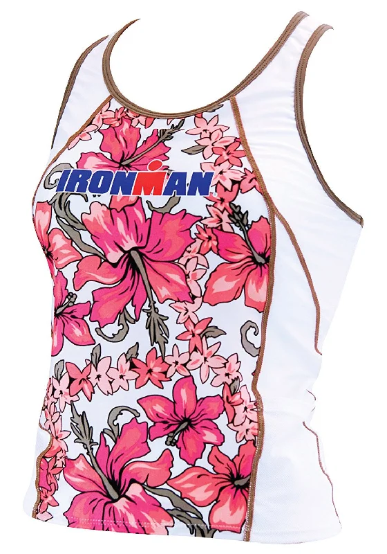 TYR Ironman Triathlon Women's Print Tankini (XS, S) Sleek Mesh Bikini