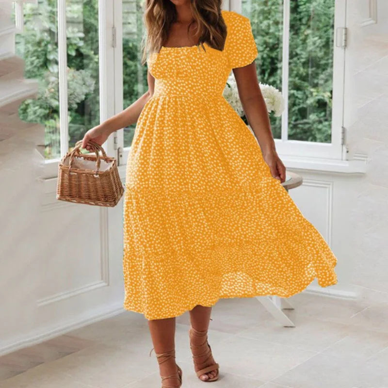 Vestidos Vintage Print Puff Sleeve Beach Sweet Square Floral Maxi Long Festa Midi Dresses Elegant Satin Slip Midi Dress Vestidos Vintage Print Puff Sleeve Beach Sweet Square Floral Maxi Long Festa Midi Dresses Elegant Satin Slip Midi Dress