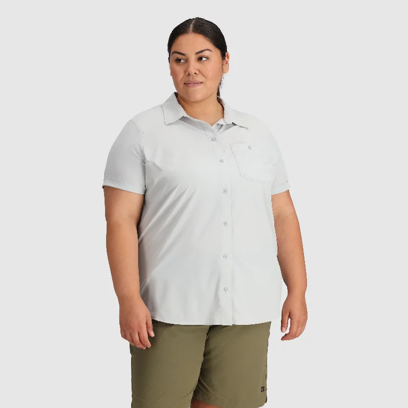 Women's Astroman Short Sleeve Sun Shirt-Plus Casual Boxy Short Shirt