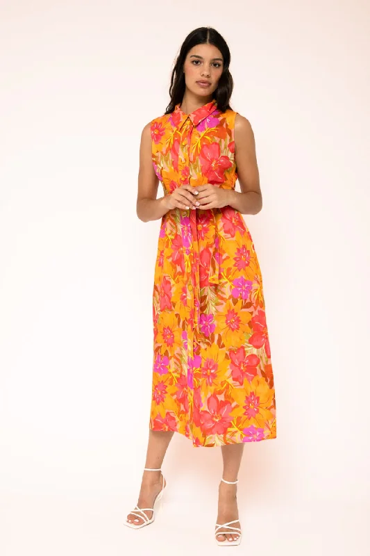 Lola Midi Dress Stylish Midi Dress with Cuffs
