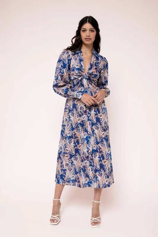 Clara Midi Dress Stylish Striped Midi Dress