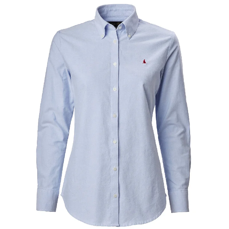 WOMEN'S OXFORD LONG SLEEVE SHIRT Fashionable Tied Short Sleeve