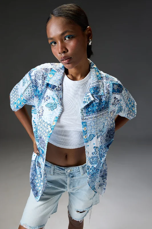 Women's Revise Collar Shirt Cozy Summer Short Shirt