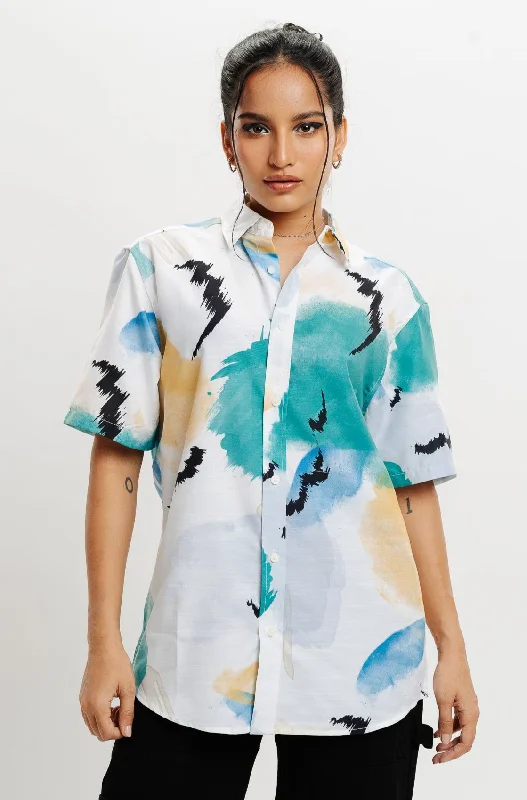 Multi Printed Shirt Comfortable Fit Short Shirt