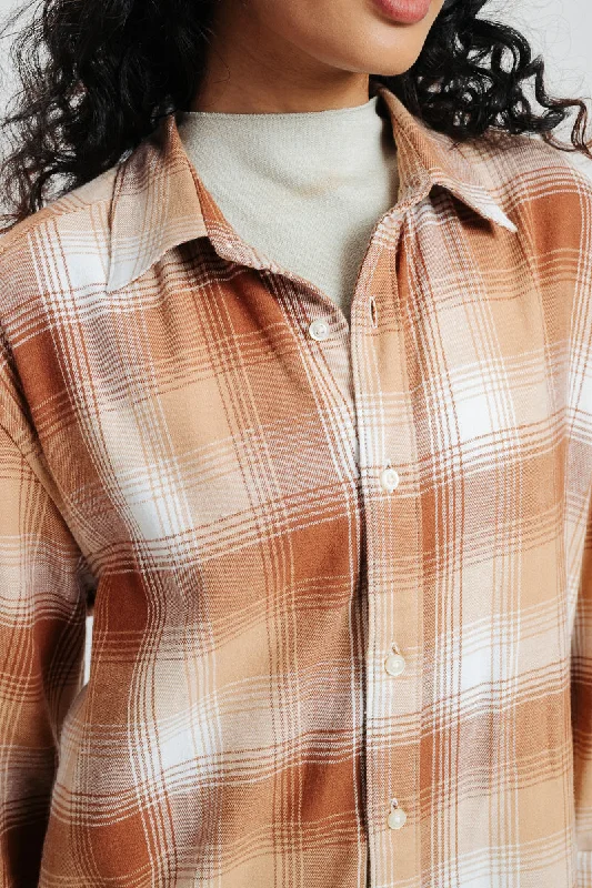 White Checkered Shirt Relaxed Short Sleeve Tee
