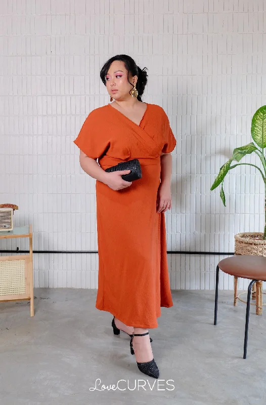 Wrap Maxi Dress - Rust