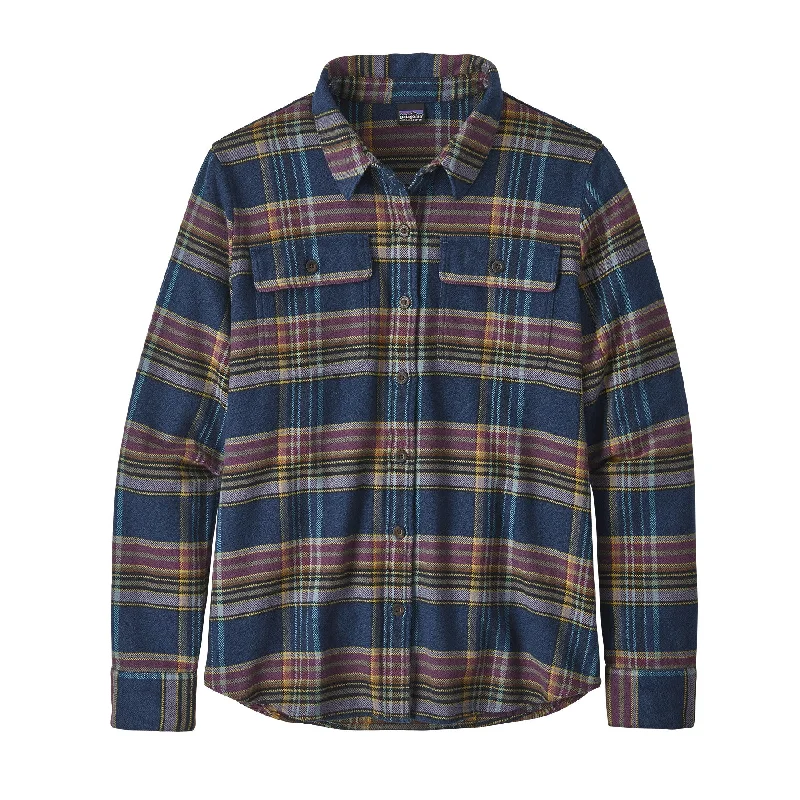 W's Long-Sleeved Fjord Flannel Shirt Comfortable Pocket Short Shirt