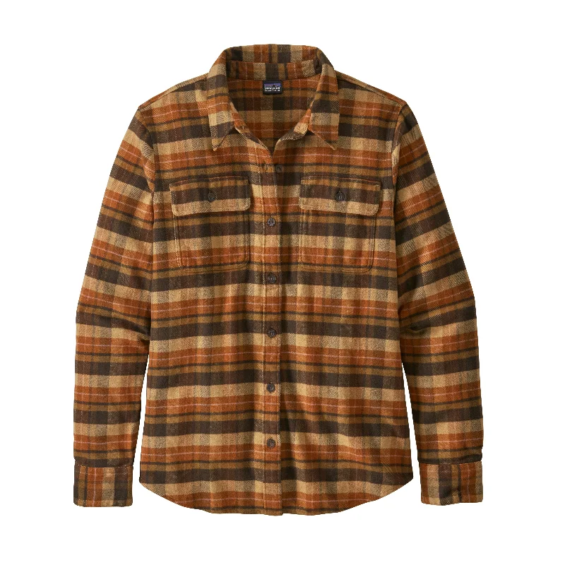 W's Long-Sleeved Fjord Flannel Shirt Chic Embellished Short Sleeve