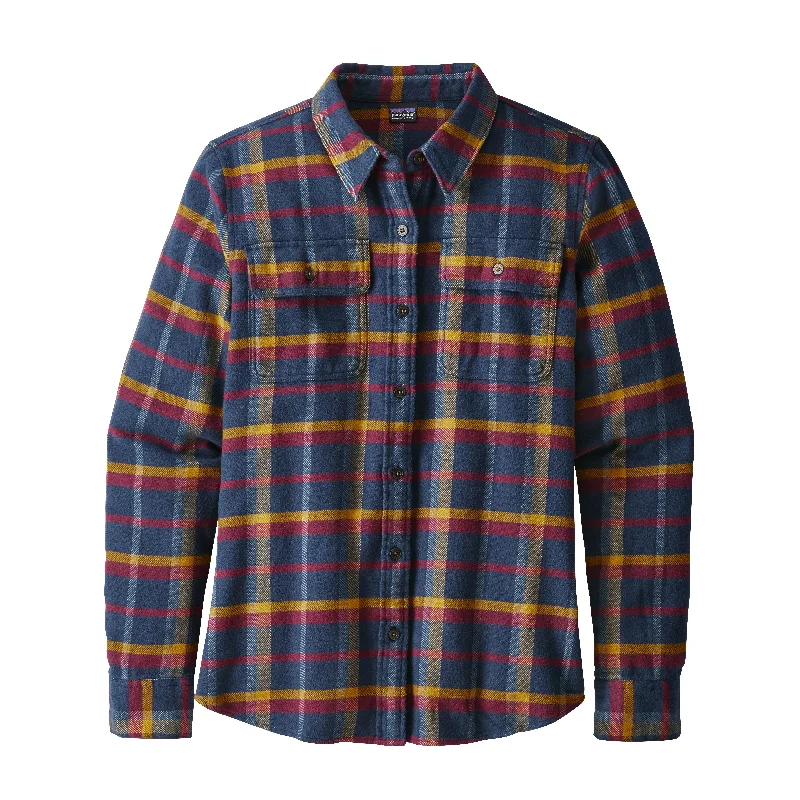 W's Long-Sleeved Fjord Flannel Shirt Cozy Knit Short Sleeve Top