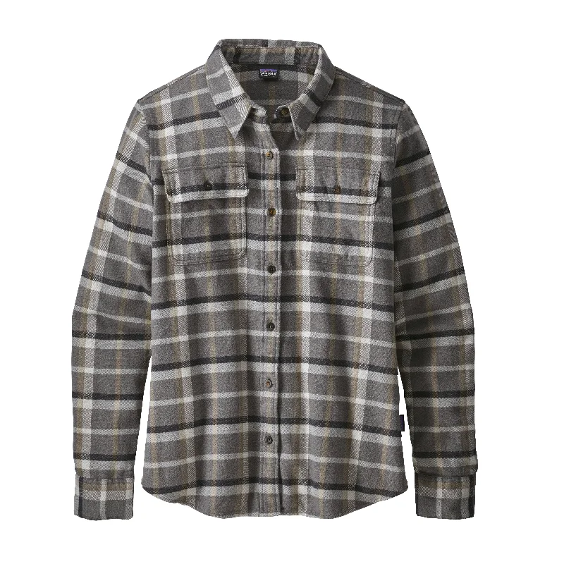 W's Long-Sleeved Fjord Flannel Shirt Trendy Turtleneck Short Shirt