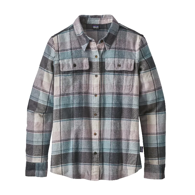 W's Long-Sleeved Fjord Flannel Shirt Stylish Casual Short Tee