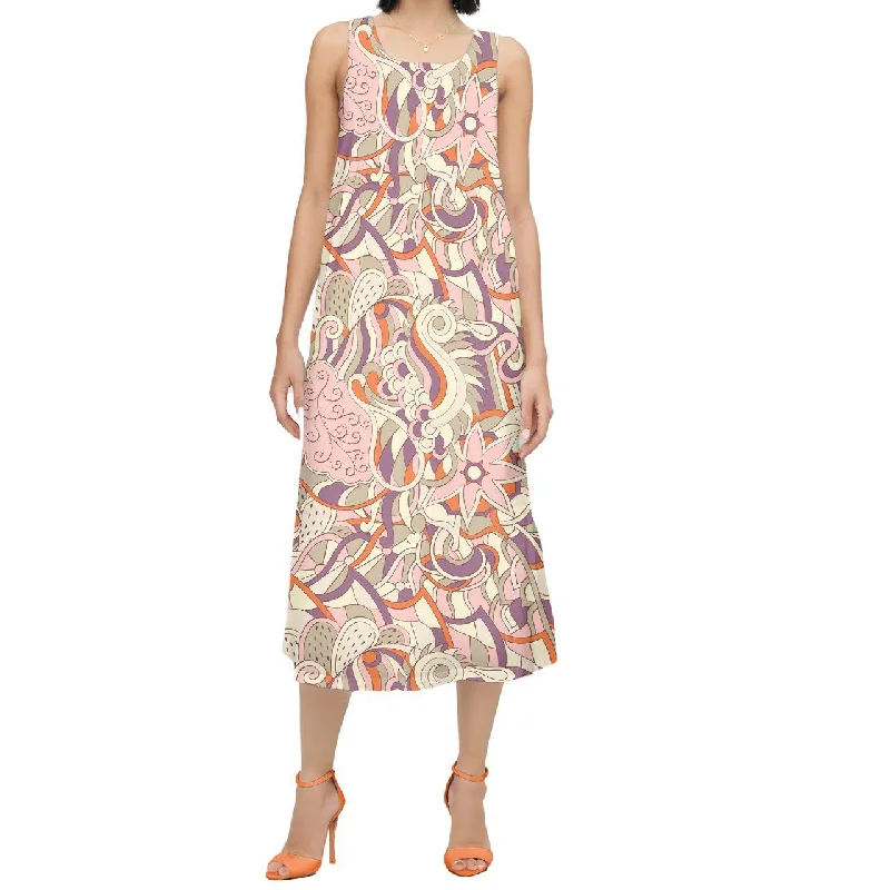 Amai Sleeveless Maxi Dress Stylish Maxi Dress with Pleats