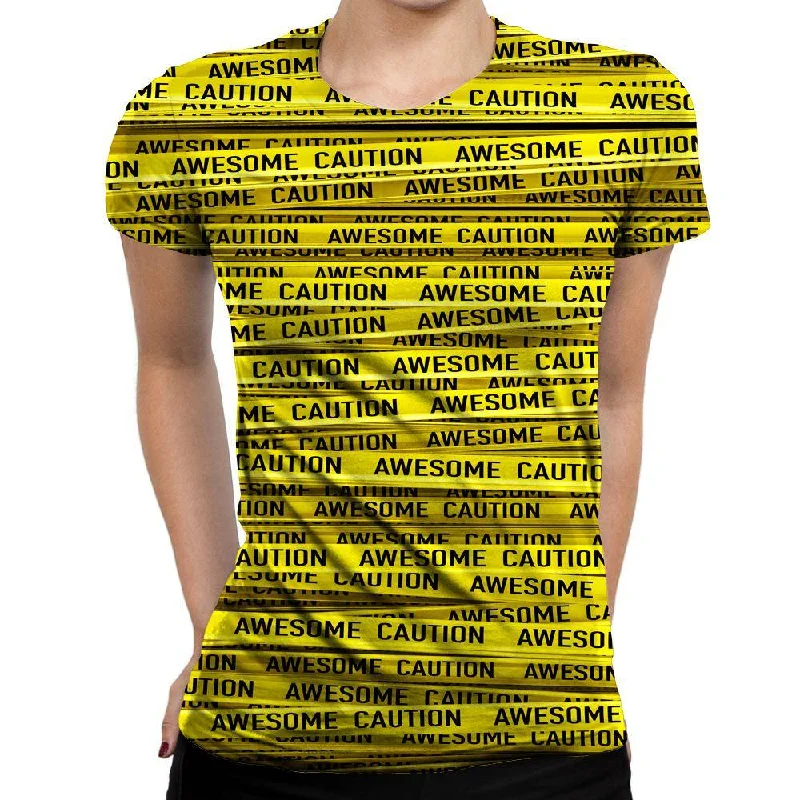 Awesome Caution Womens T-Shirt