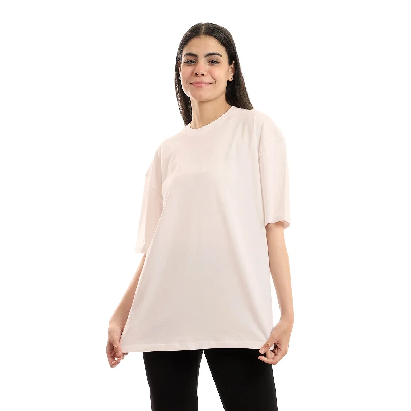 Basic Unisex Oversized SS T-Shirt - Off White Terry Blend Velvet Blend Canvas Blend