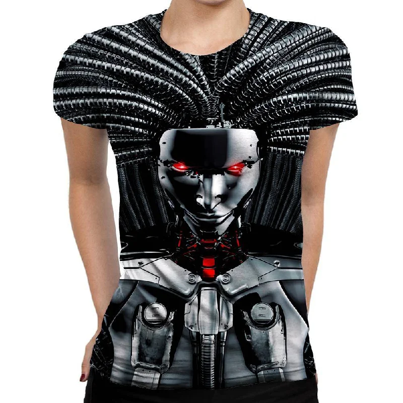 Berrylium Princess Black Womens T-Shirt Layered Multi-layer Single Layer