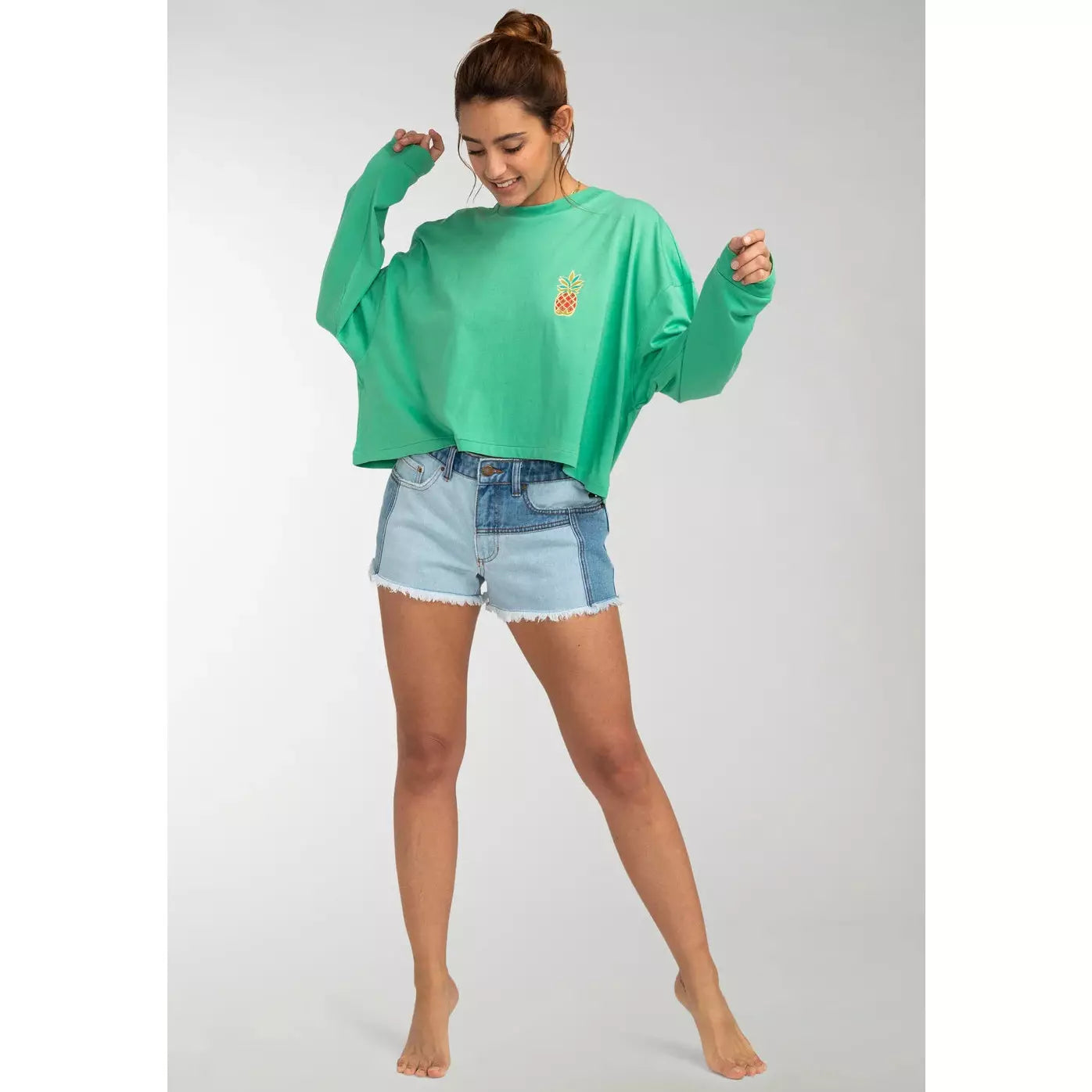 Billabong Beach Boyfriend Crop Long Sleeve T-Shirt