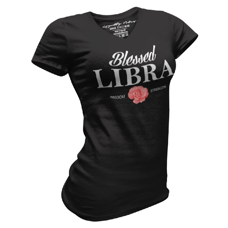 Blessed Libra V-Neck Tee Hooded Caped Shawl Collar