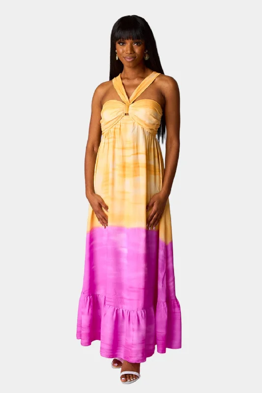 Charlotte Halter Maxi Dress - Crush Elegant Sleeveless Maxi Dress