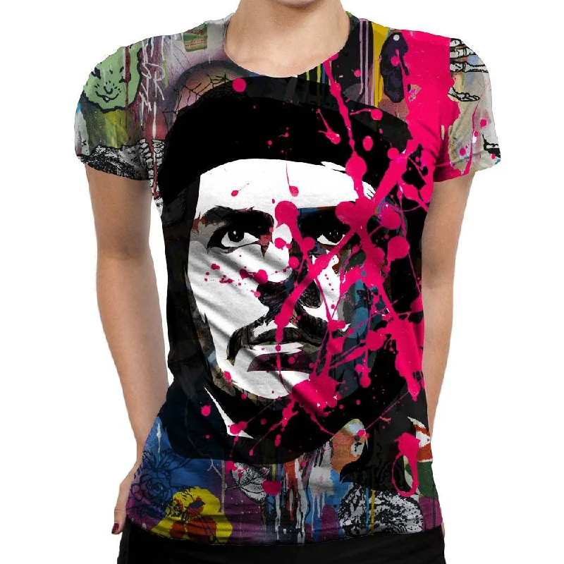 Che Guevara Fragments Womens T-Shirt Oversized T-Shirt Spandex breathable
