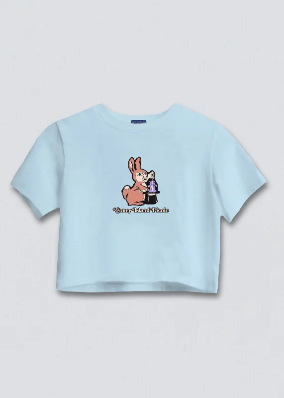 CIP Magic Rabbit Cropped Boxy Tee Anti-Pilling Machine Wash Handmade