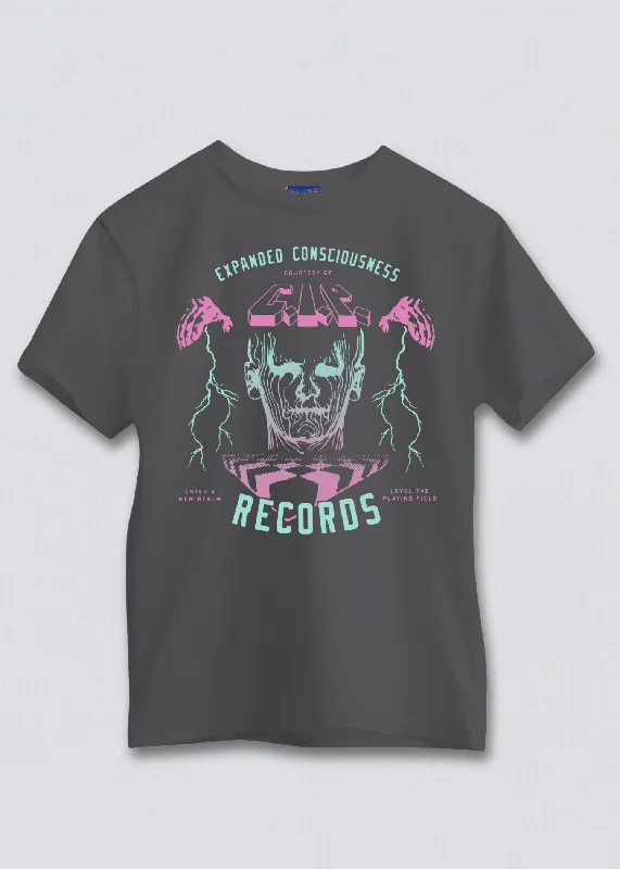 CIP Records Graphic Short Sleeve Tee Front Pockets Side Pockets Patch Pockets