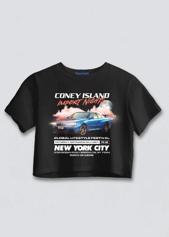 Coney Island Import Nights Puff Print Cropped Boxy Tee Satin Blend Silk Blend Wool Blend Coney Island Import Nights Puff Print Cropped Boxy Tee Satin Blend Silk Blend Wool Blend